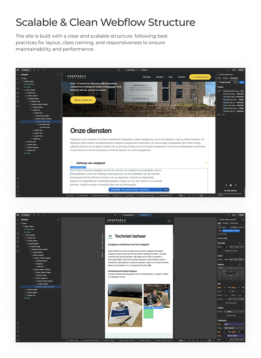 Scalable and clean webflow structure