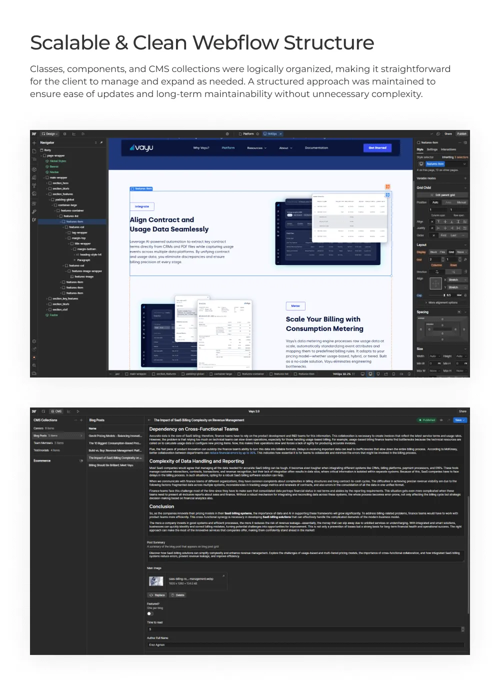 Scalable and Clean Webflow Structure