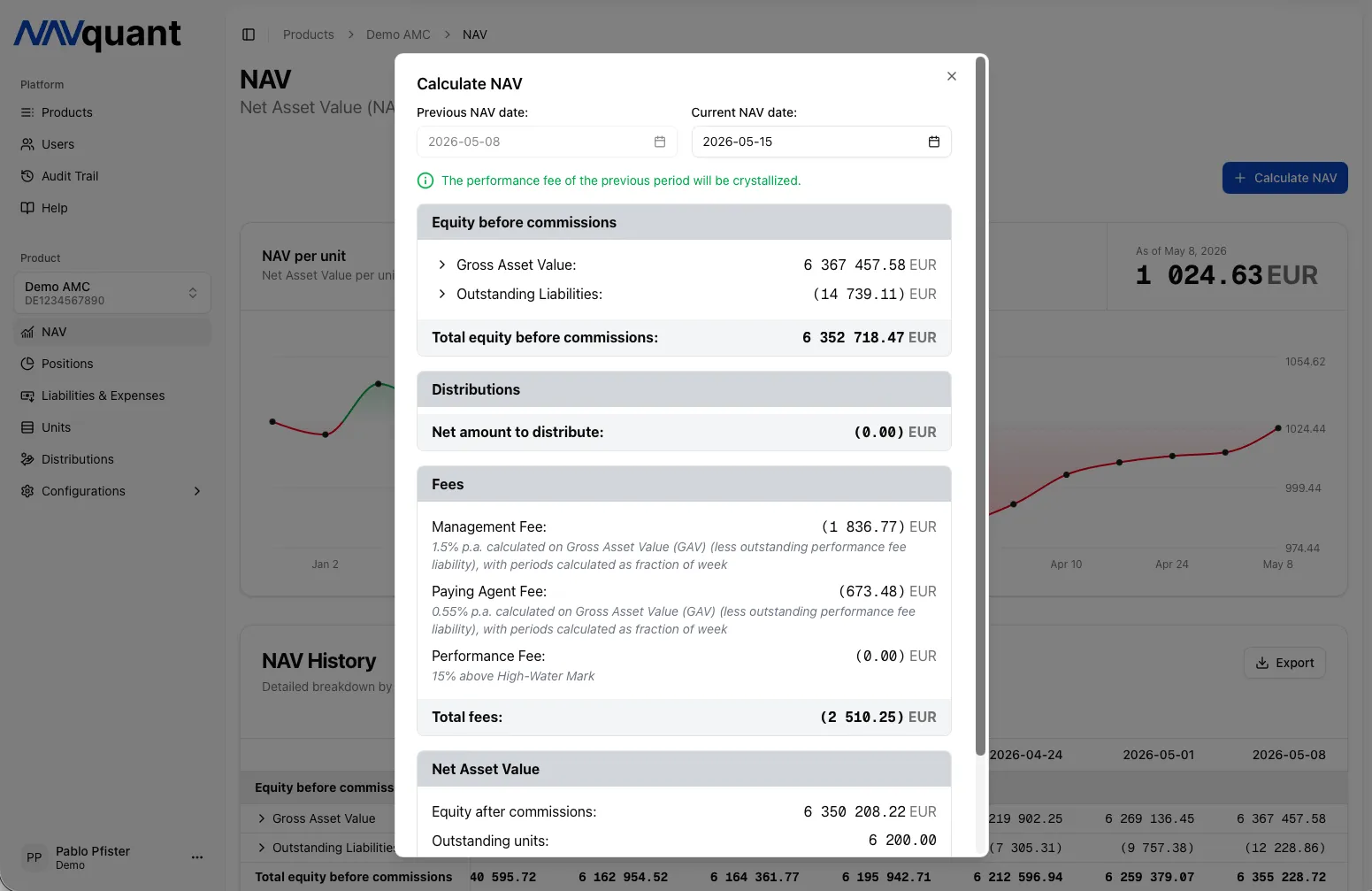 NAV Calculation