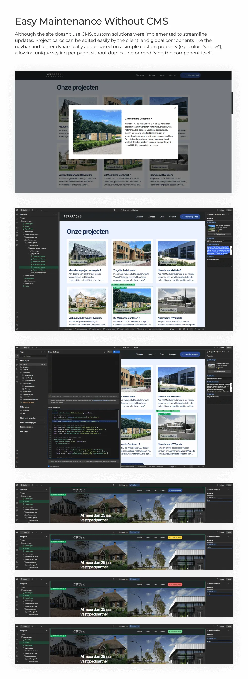 Easy maintenance without CMS