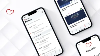 Cardiology education event mobile app